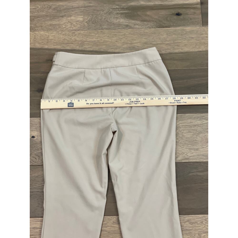 Calvin Klein Tan Pants Size 2 Gold Zipper Tapered Ankle Stretch Slim Fit - Picture 12 of 12